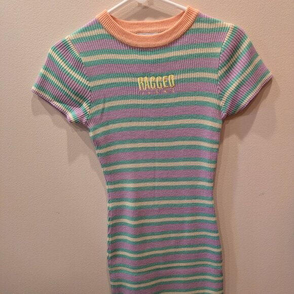 Ragged Priest Pastel Striped Dress - Picture 1 of 6